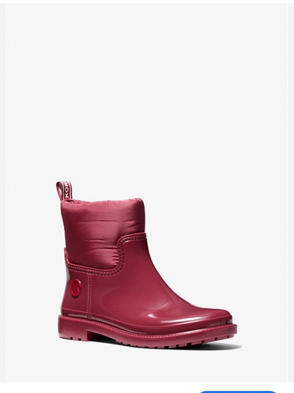 Michael Kors Berry Gloss Quilted Rubber Rain Boot